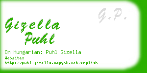 gizella puhl business card